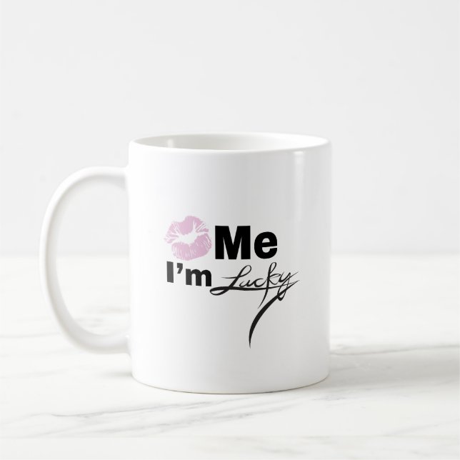 Coffee Mug: Kiss Me I'm Lucky Mug (Left)