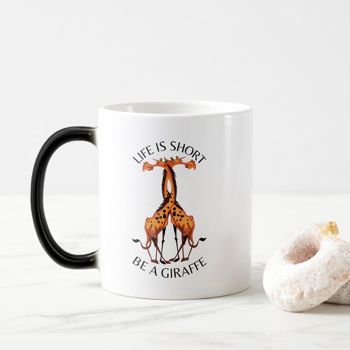 Coffee Mug Life Is Short Giraffe Design