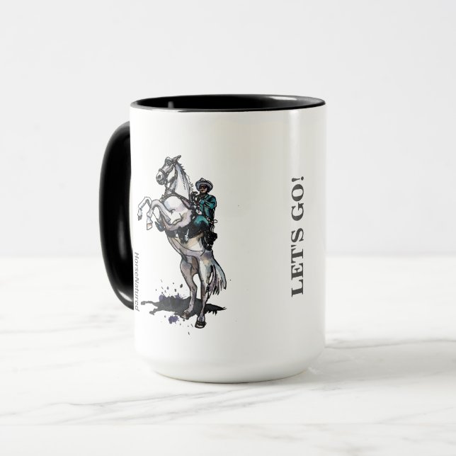 Coffee Mug Lone Ranger Horse Office Gift (Front Left)