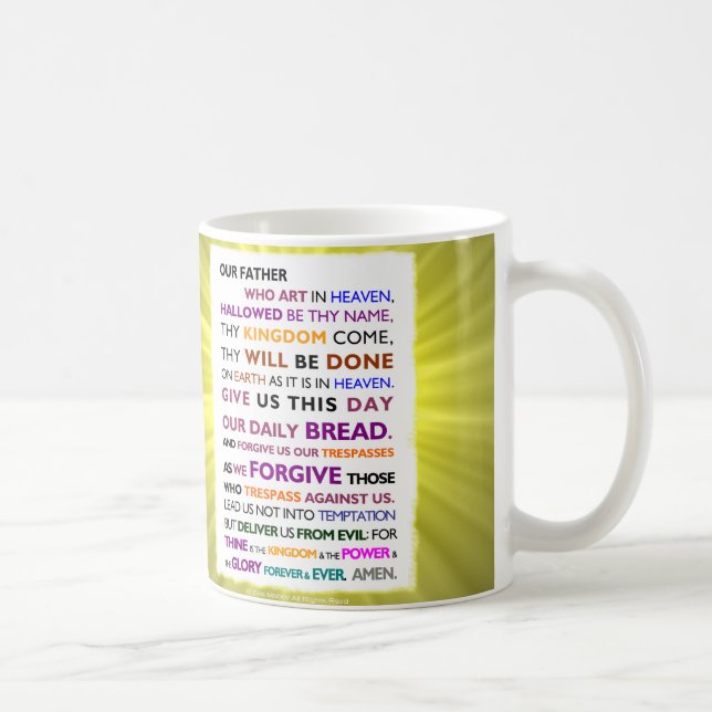 Coffee Mug Lord's Prayer (Right)