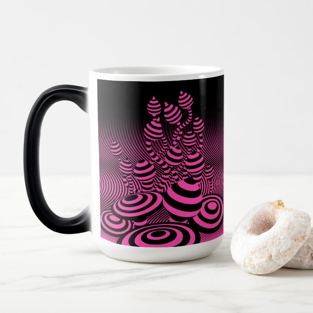 Coffee Mug Magic Mushroom geometric morphing. (With Donut)