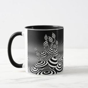 Coffee Mug Magic Mushrooms geometric combo design