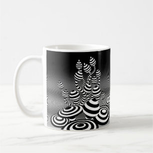 Coffee Mug Magic Mushrooms geometric design