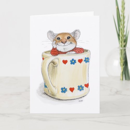 Coffee Mug Mouse Card