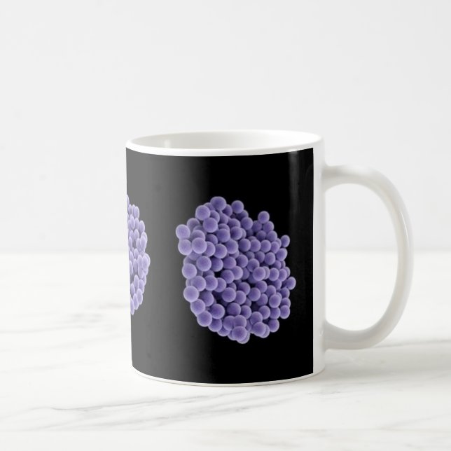 Coffee Mug - MRSA (violet on black background) (Right)