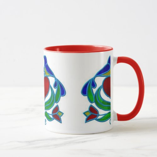 Coffee Mug _ PA Dutch Distelfink design