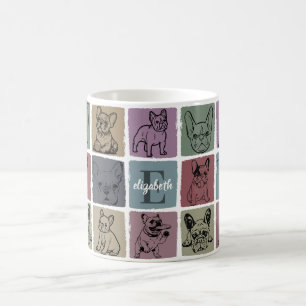 Coffee Mug Personalized Retro French Bulldog Gift