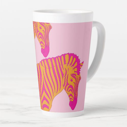 Coffee Mug Pink Orange Zebra 
