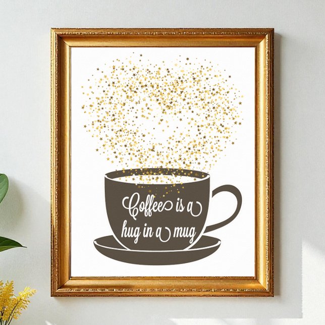 Coffee Mug Quote Art Brown White Humor Poster (Creator Uploaded)