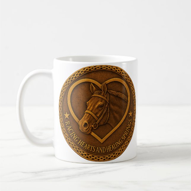 Coffee Mug Racing Hearts and Healing Springs  (Left)