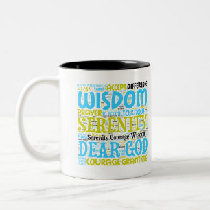 Coffee Mug Serenity Prayer Word Cloud