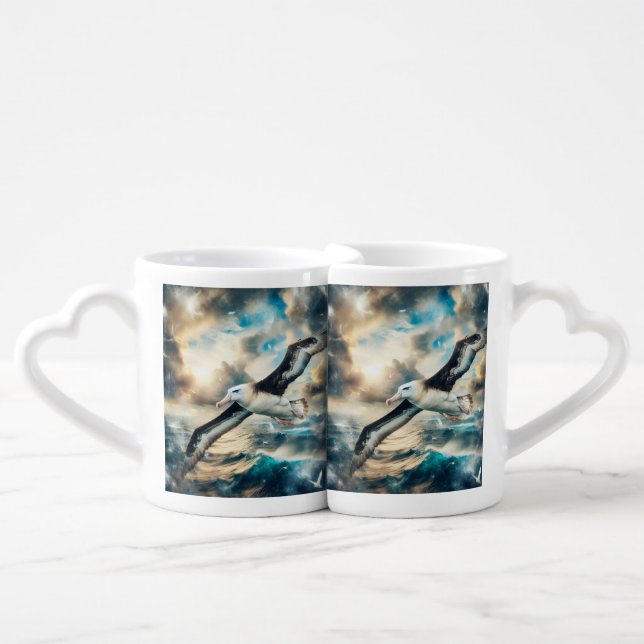 Coffee Mug Set Beautiful  Albatross Print (Front Nesting)