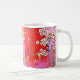 Coffee Mug  Spring garden design with border