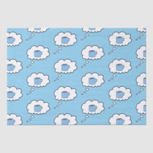 Coffee Mug Thought Bubbles Tissue Paper
