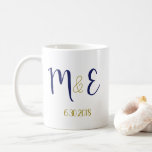 Coffee Mug Wedding Favor Template<br><div class="desc">Coffee Mug Wedding Favor Monogram Template</div>