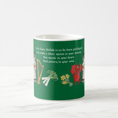 Coffee Mug Welsh Emblems and Quote Coffee Mug