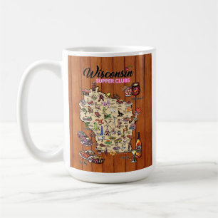 Coffee Mug - Wisconsin Supper Club Map