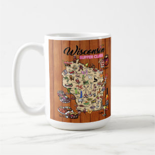 Coffee Mug - Wisconsin Supper Club Map