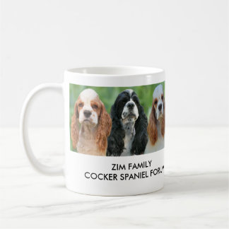 Coffee Mug with 3 parti colored Cockers