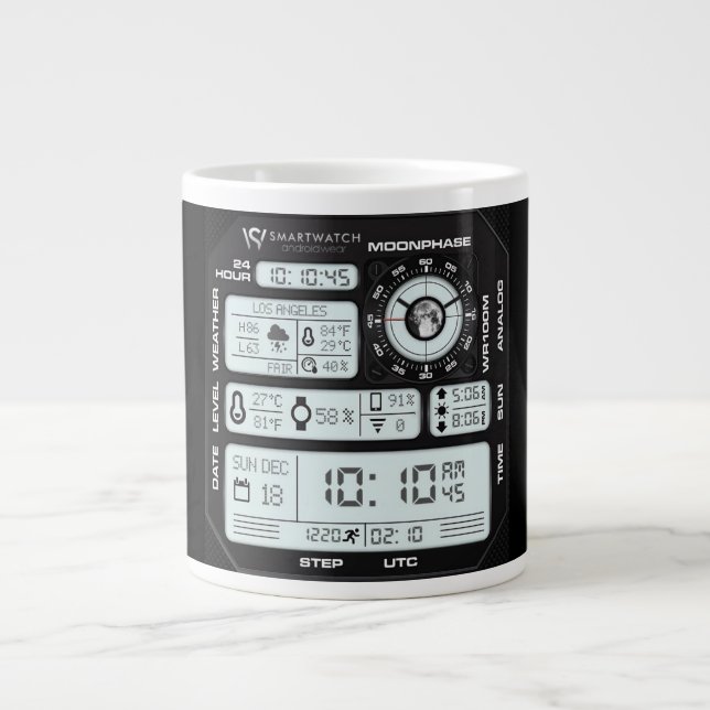 Coffee Mug with a Humorous Digital Design (Front)