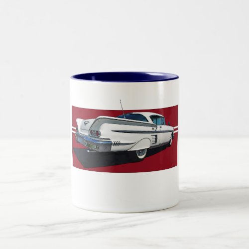 Coffee mug with art of 1958 Chevy Impala