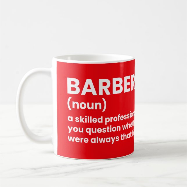 Coffee Mug with Barber Definition (Left)