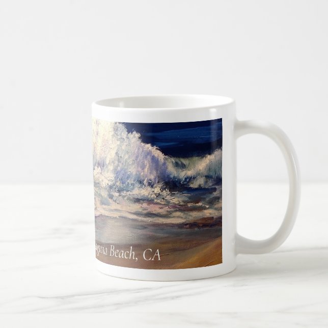 Coffee mug with beach image (Right)