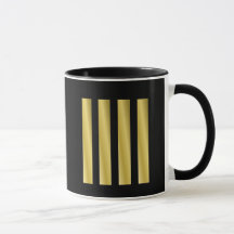 Coffee Mug with Captain Gold Stripes