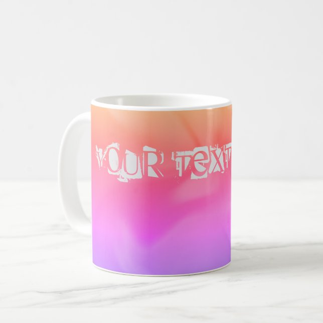 Coffee mug with colorful smudge design (Front Left)