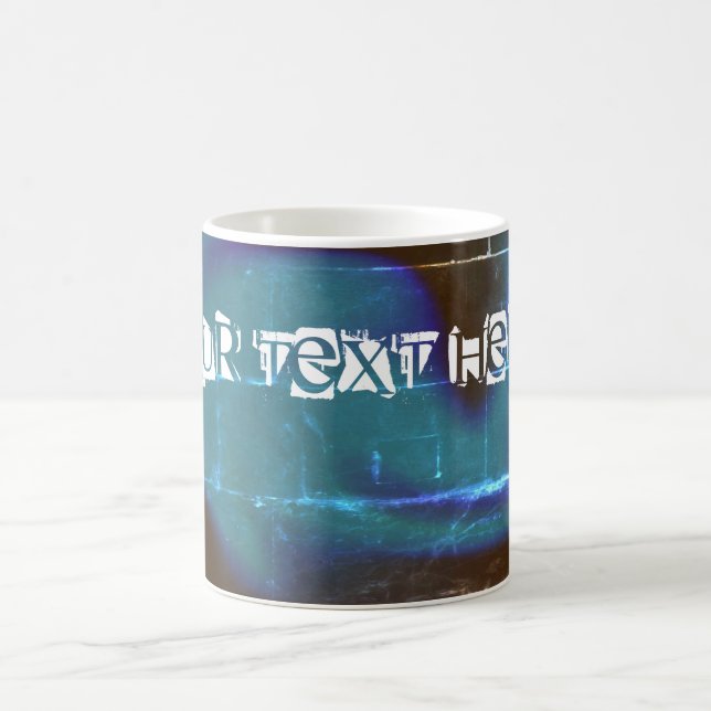 Coffee mug with colorful smudge design (Center)