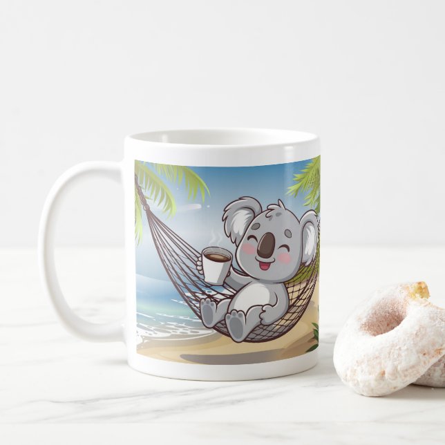 Coffee Mug with Cute Koala  (With Donut)