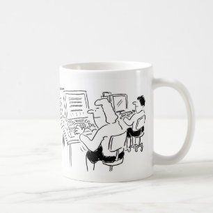 Coffee Mug with Data Entry Word Processing