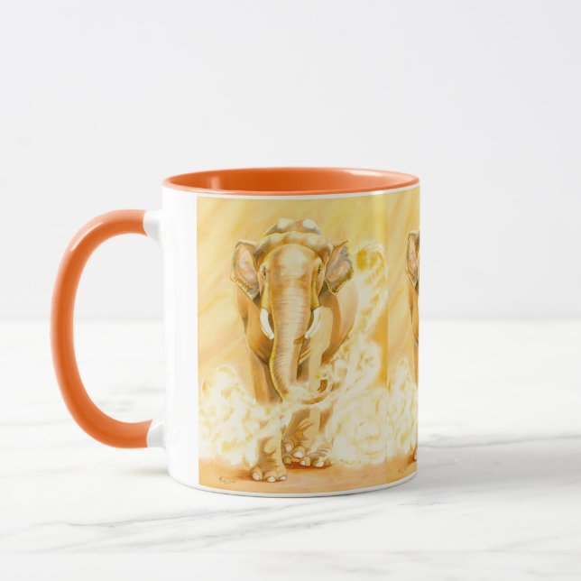 Coffee Mug with elephants, zoo animals (Left)