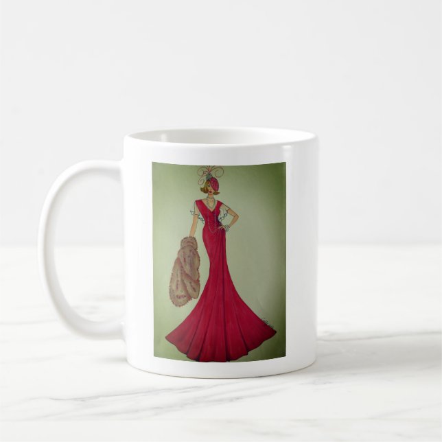 Coffee mug with Fashion Illustration (Left)