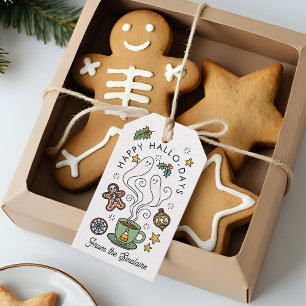 Coffee Mug with Ghosts Halloween Christmas Gift Tags