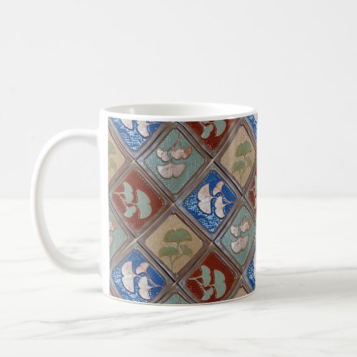Coffee Mug with Gingko leaf Design