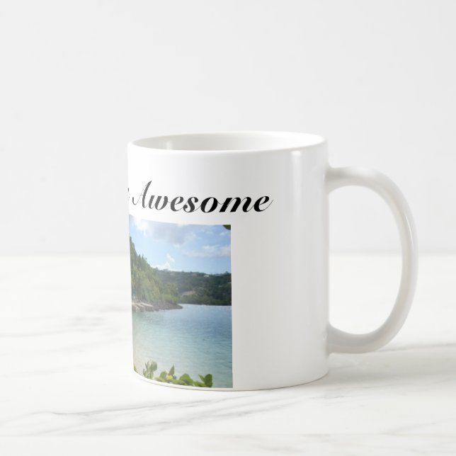Coffee Mug with Jamaica Beach and Quote (Right)
