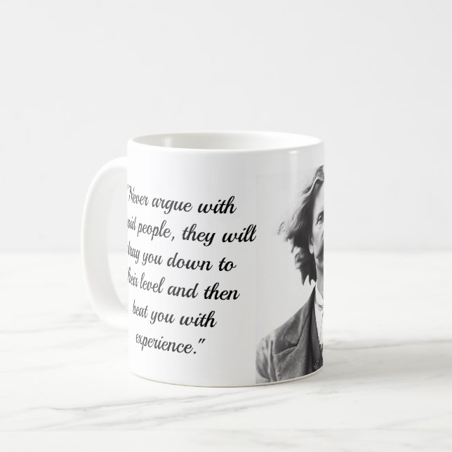 Coffee Mug with Mark Twain Quote (Front Left)