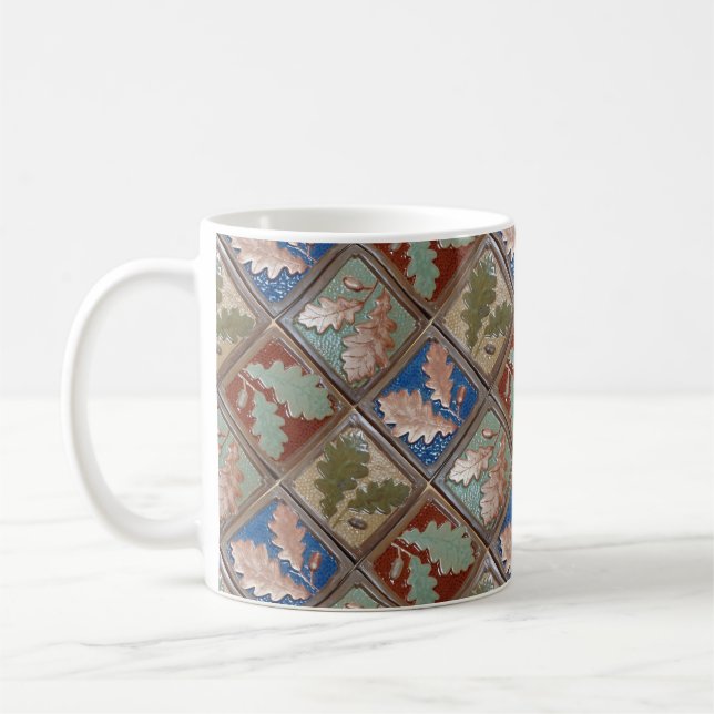 Coffee Mug with Oak leaf Design (Left)