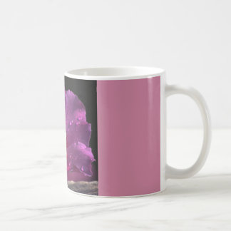 coffee mug with purple flower