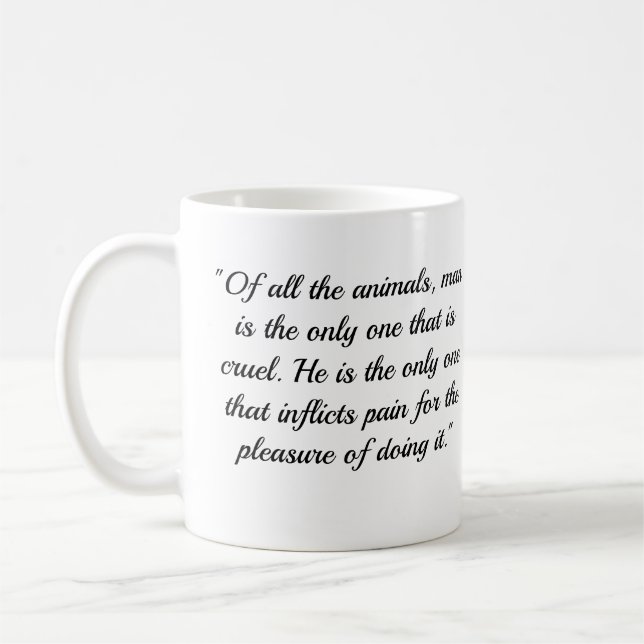 Coffee mug with quote by Mark Twain (Left)