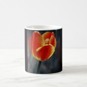 coffee mug with red tulip