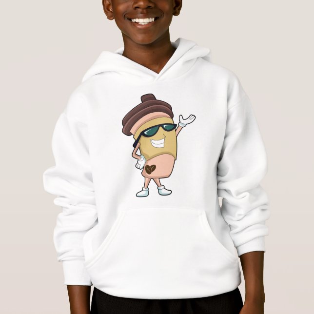 Coffee mug with Sunglasses Hoodie (Front)