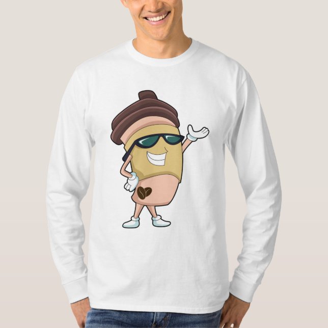 Coffee mug with Sunglasses T-Shirt (Front)