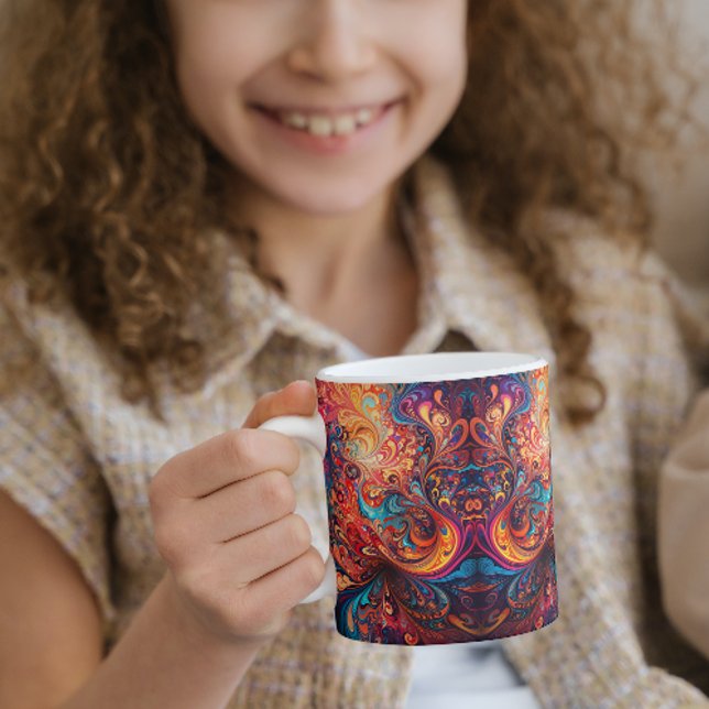 Coffee Mug with Vibrant Abstract Design (Creator Uploaded)