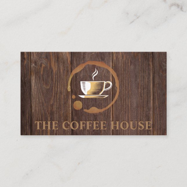Coffee Mug | Wooden Boards Business Card (Front)