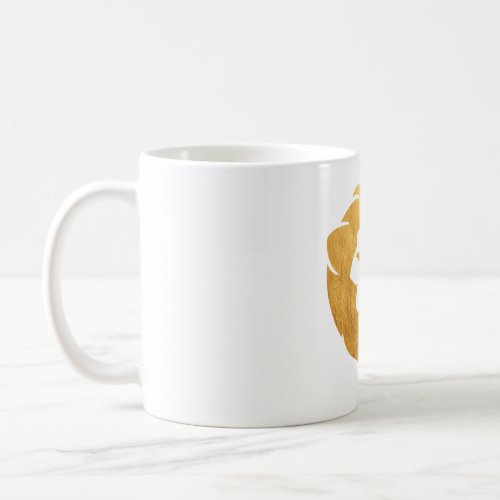 Coffee mug Yada Yahowah design with golden lion