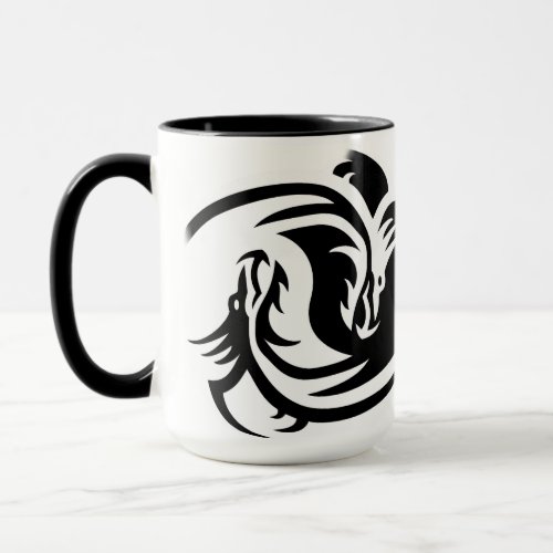 Coffee mug Yin Yang print Tazza caff