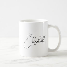 Coffee Mugs Your Script Name Elegant Template