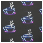 Coffee Neon Sign Coffee Cup Fabric